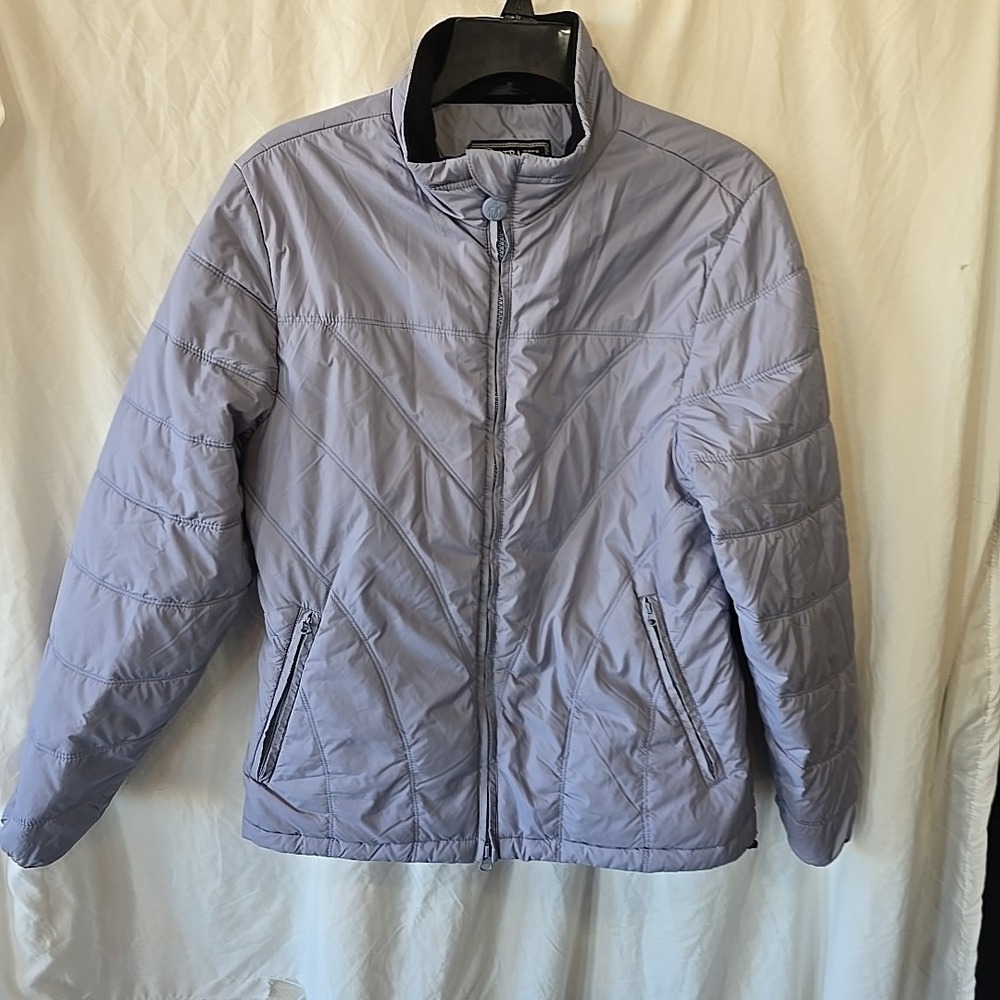 Outback Trading Co Women's Lightweight Puffer Jacket Coat Purple Size M Full-zip